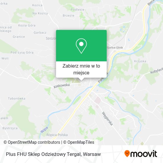 Mapa Plus FHU Sklep Odzieżowy Tergal