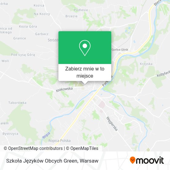 Mapa Szkoła Języków Obcych Green