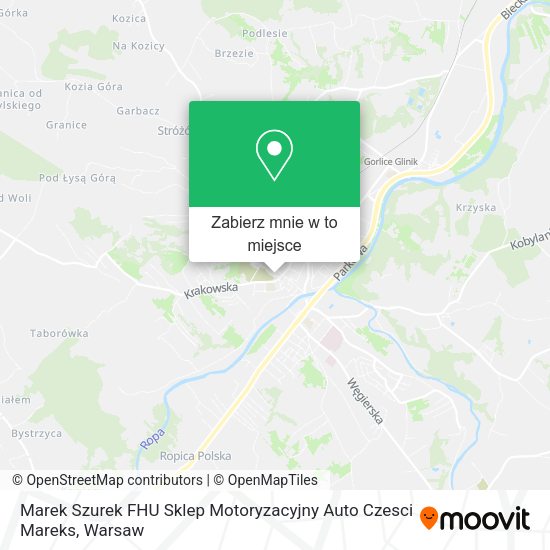 Mapa Marek Szurek FHU Sklep Motoryzacyjny Auto Czesci Mareks