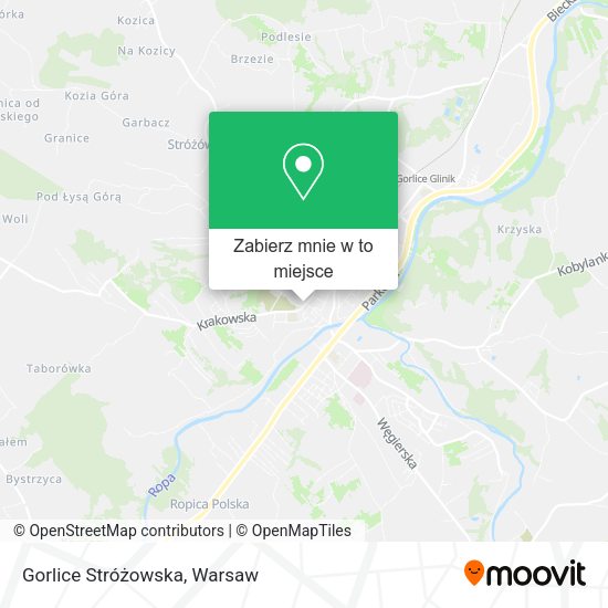 Mapa Gorlice Stróżowska