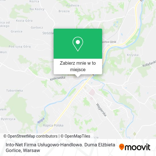 Mapa Into-Net Firma Usługowo-Handlowa. Duma Elżbieta Gorlice