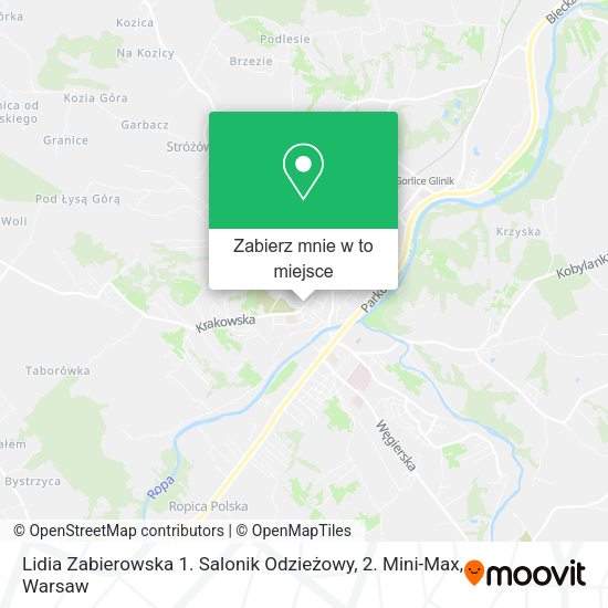 Mapa Lidia Zabierowska 1. Salonik Odzieżowy, 2. Mini-Max