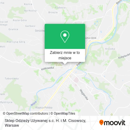 Mapa Sklep Odzieży Używanej s.c. H. i M. Cisowscy