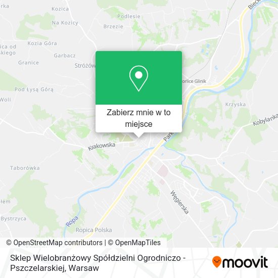 Mapa Sklep Wielobranżowy Spółdzielni Ogrodniczo - Pszczelarskiej