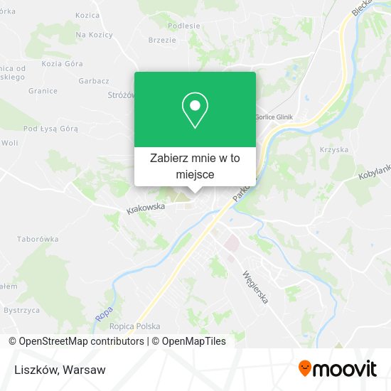 Mapa Liszków