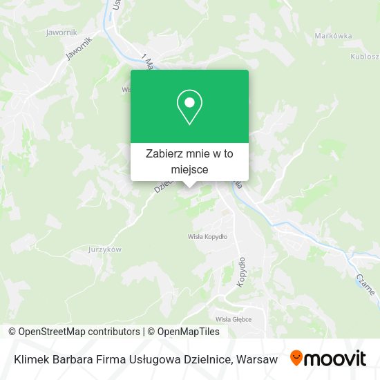 Mapa Klimek Barbara Firma Usługowa Dzielnice