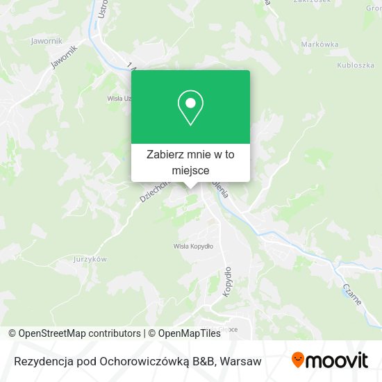 Mapa Rezydencja pod Ochorowiczówką B&B