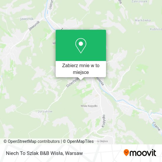 Mapa Niech To Szlak B&B Wisła