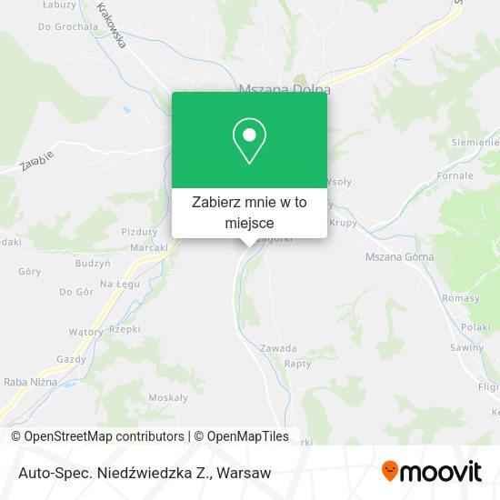 Mapa Auto-Spec. Niedźwiedzka Z.