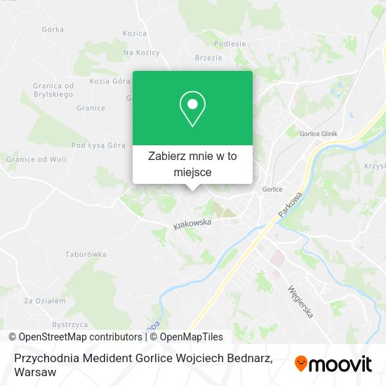 Mapa Przychodnia Medident Gorlice Wojciech Bednarz