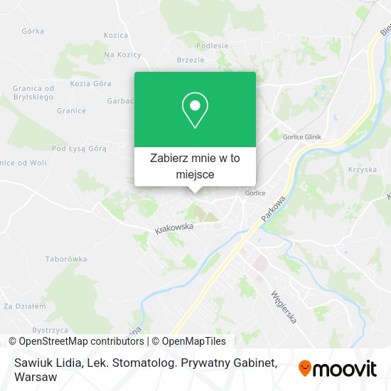 Mapa Sawiuk Lidia, Lek. Stomatolog. Prywatny Gabinet