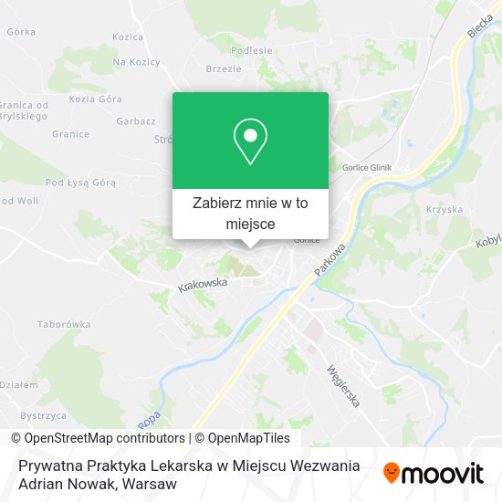 Mapa Prywatna Praktyka Lekarska w Miejscu Wezwania Adrian Nowak