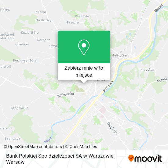 Mapa Bank Polskiej Spoldzielczosci SA w Warszawie