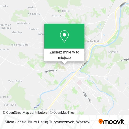 Mapa Śliwa Jacek. Biuro Usług Turystycznych