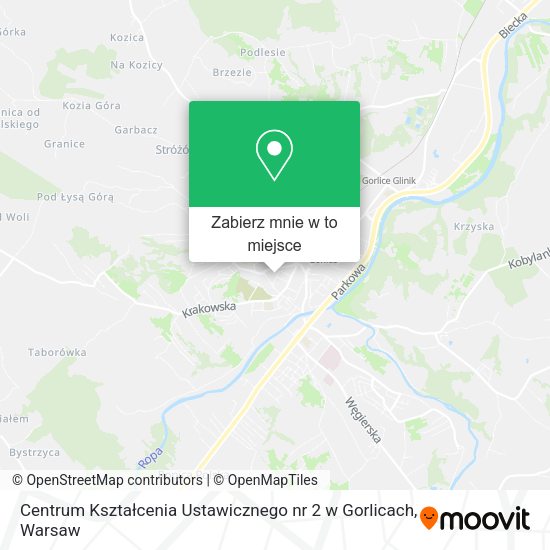 Mapa Centrum Kształcenia Ustawicznego nr 2 w Gorlicach