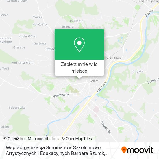 Mapa Współorganizacja Seminariów Szkoleniowo Artystycznych i Edukacyjnych Barbara Szurek