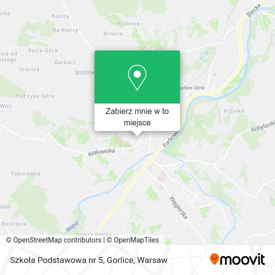 Mapa Szkoła Podstawowa nr 5, Gorlice