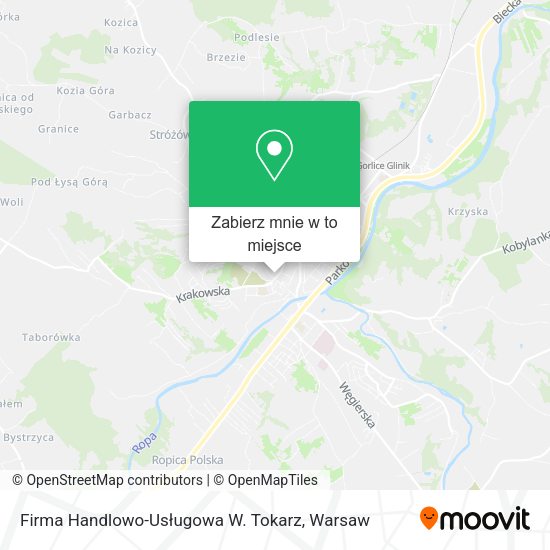 Mapa Firma Handlowo-Usługowa W. Tokarz