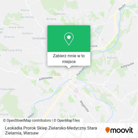 Mapa Leokadia Prorok Sklep Zielarsko-Medyczny Stara Zielarnia