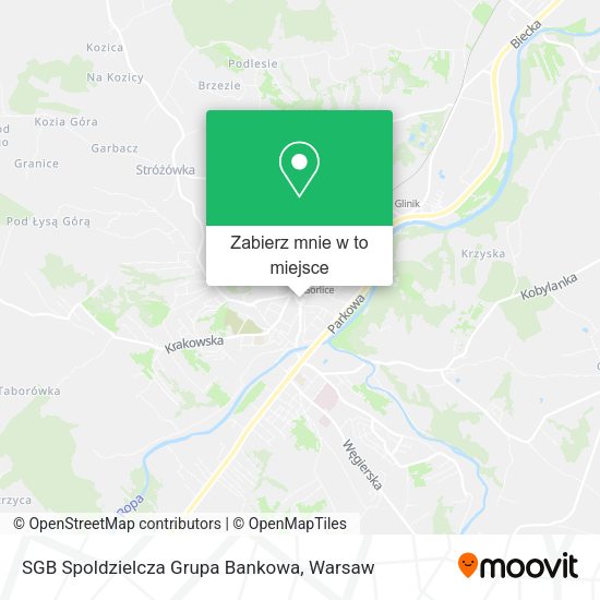 Mapa SGB Spoldzielcza Grupa Bankowa