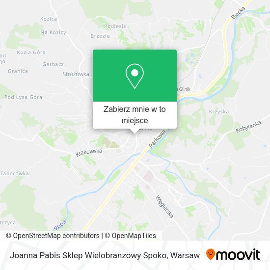 Mapa Joanna Pabis Sklep Wielobranzowy Spoko