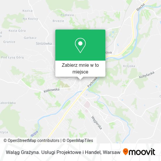 Mapa Waląg Grażyna. Usługi Projektowe i Handel