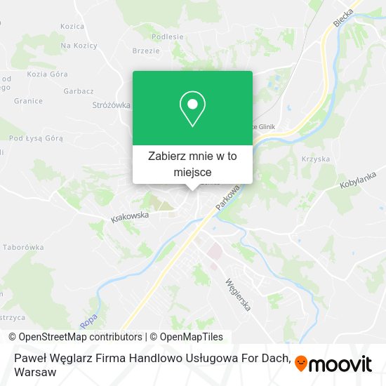 Mapa Paweł Węglarz Firma Handlowo Usługowa For Dach