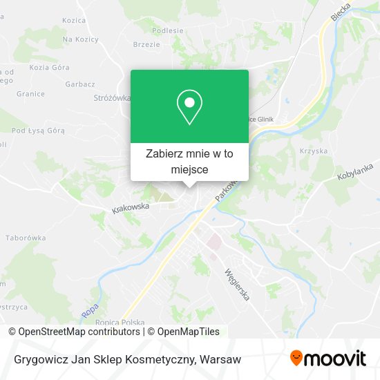 Mapa Grygowicz Jan Sklep Kosmetyczny