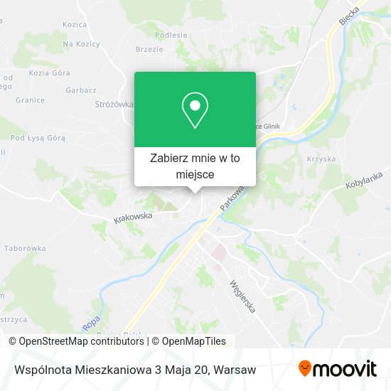 Mapa Wspólnota Mieszkaniowa 3 Maja 20