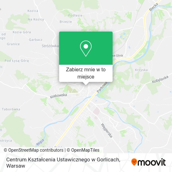 Mapa Centrum Kształcenia Ustawicznego w Gorlicach