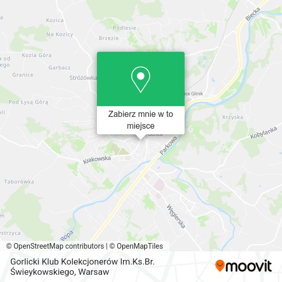 Mapa Gorlicki Klub Kolekcjonerów Im.Ks.Br. Świeykowskiego