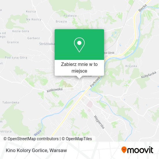 Mapa Kino Kolory Gorlice