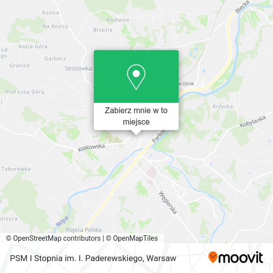 Mapa PSM I Stopnia im. I. Paderewskiego