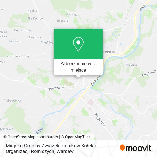 Mapa Miejsko-Gminny Związek Rolników Kółek i Organizacji Rolniczych