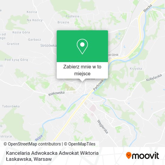 Mapa Kancelaria Adwokacka Adwokat Wiktoria Łaskawska