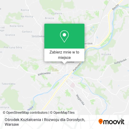 Mapa Ośrodek Kształcenia i Rozwoju dla Dorosłych