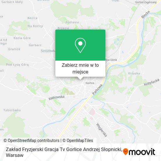 Mapa Zakład Fryzjerski Gracja Tv Gorlice Andrzej Słopnicki