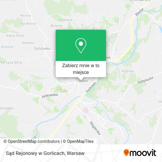 Mapa Sąd Rejonowy w Gorlicach