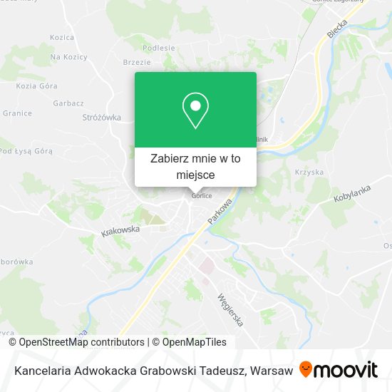 Mapa Kancelaria Adwokacka Grabowski Tadeusz