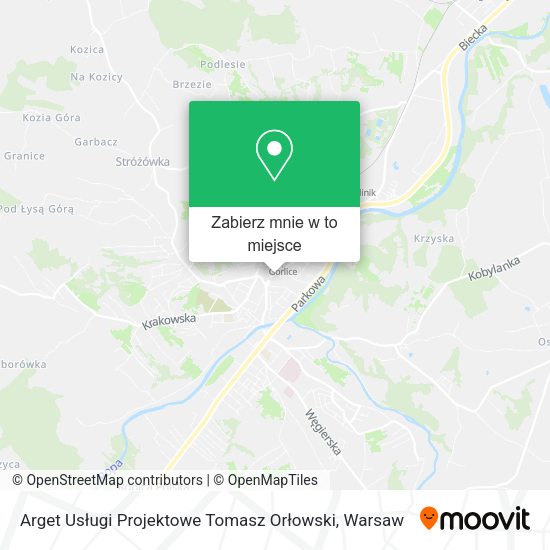 Mapa Arget Usługi Projektowe Tomasz Orłowski