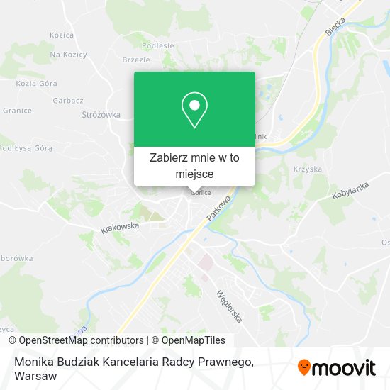 Mapa Monika Budziak Kancelaria Radcy Prawnego