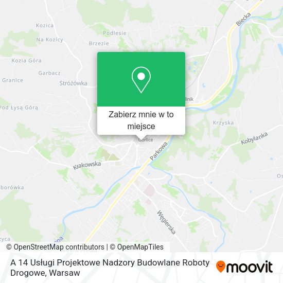 Mapa A 14 Usługi Projektowe Nadzory Budowlane Roboty Drogowe