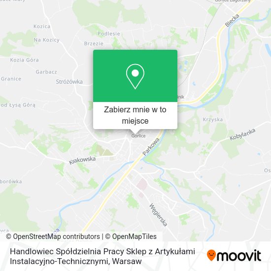 Mapa Handlowiec Spółdzielnia Pracy Sklep z Artykułami Instalacyjno-Technicznymi