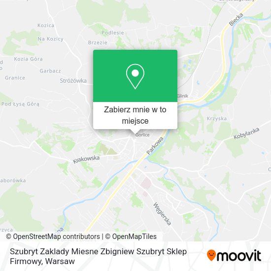 Mapa Szubryt Zaklady Miesne Zbigniew Szubryt Sklep Firmowy