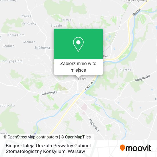 Mapa Biegus-Tuleja Urszula Prywatny Gabinet Stomatologiczny Konsylium