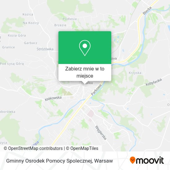 Mapa Gminny Osrodek Pomocy Spolecznej