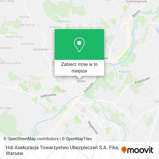 Mapa Hdi Asekuracja Towarzystwo Ubezpieczeń S.A. Filia