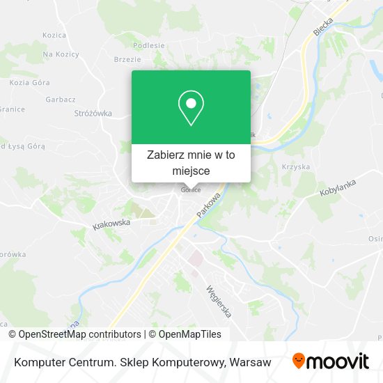 Mapa Komputer Centrum. Sklep Komputerowy