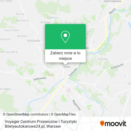 Mapa Voyager Centrum Przewozów i Turystyki Biletyautokarowe24.pl