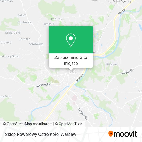 Mapa Sklep Rowerowy Ostre Koło